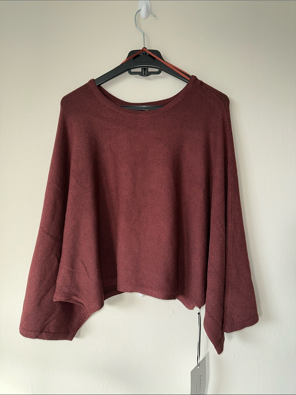 Amber Sky Knit Sweater in Wine